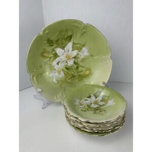 P.T Germany Lilly Bowl Set Antique Light Green Six Piece Set
